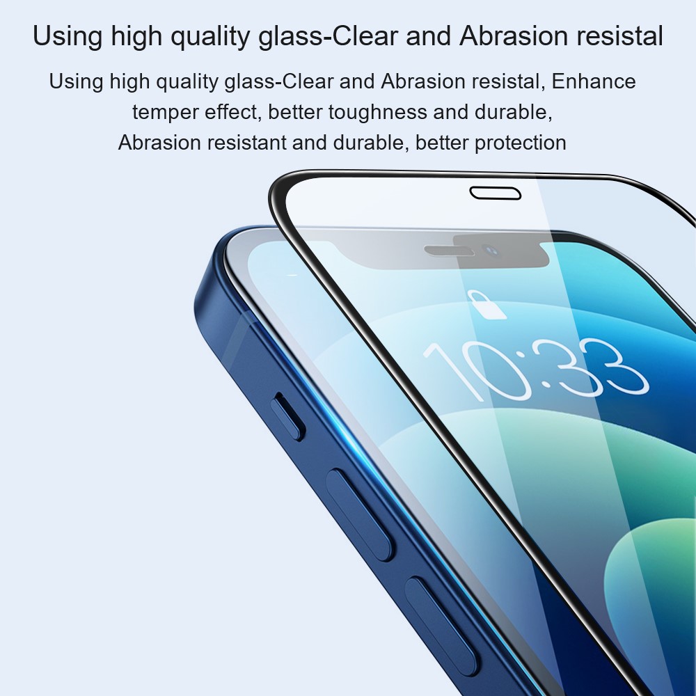 AMORUS 2Pcs/Set Anti-Fingerprint Premium HD Clarity Full Glue Tempered Glass Film for iPhone SE (2nd Generation)/6/7/8 4.7 inch-7