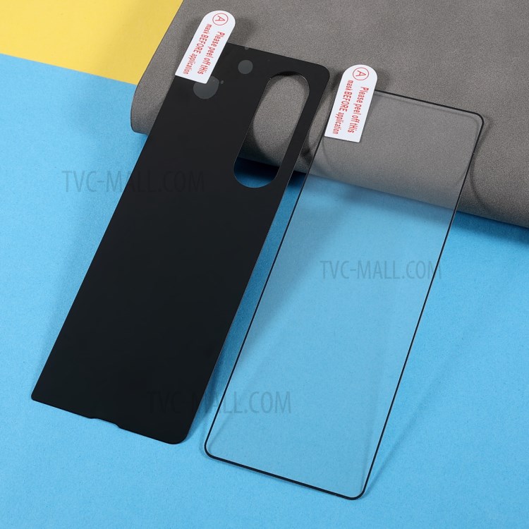 HD Clear Tempered Glass Back Protective Film + Scratch-resistant Soft TPU + PET Hydrogel Screen Protector for Samsung Galaxy Z Fold3 5G-5