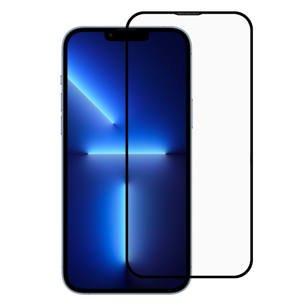 Dustproof Silk Printing Full Glue Full Screen Coverage Tempered Glass Screen Protector for iPhone 13/13 Pro 6.1 inch-1