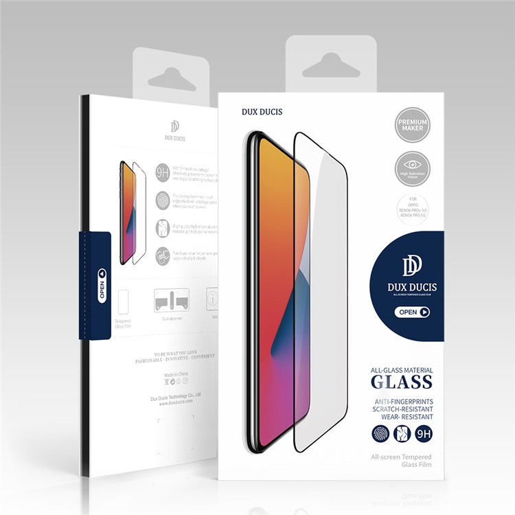 Dux Ducis HD Claro Cobertura Completa Cobertura Completa Clue Quente 3D Curvido Precisão de Toque Filme de Vidro Temperado Para Oppo Reno6 Pro 5G (Snapdragon) / Reno6 Pro+ 5g-7