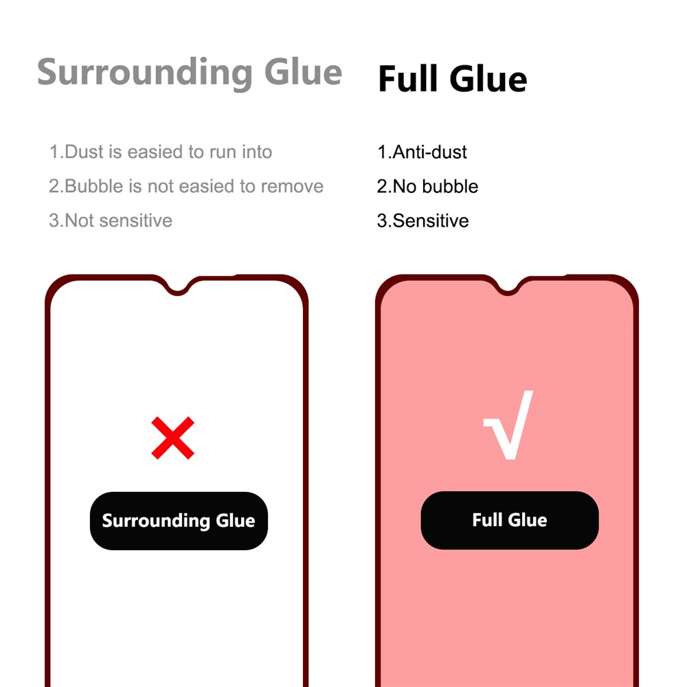 HAT-PRINCE 2Pcs/Set Full Glue 6D Full-screen Silk Printing Tempered Screen Glass for Samsung Galaxy A32 5G-3