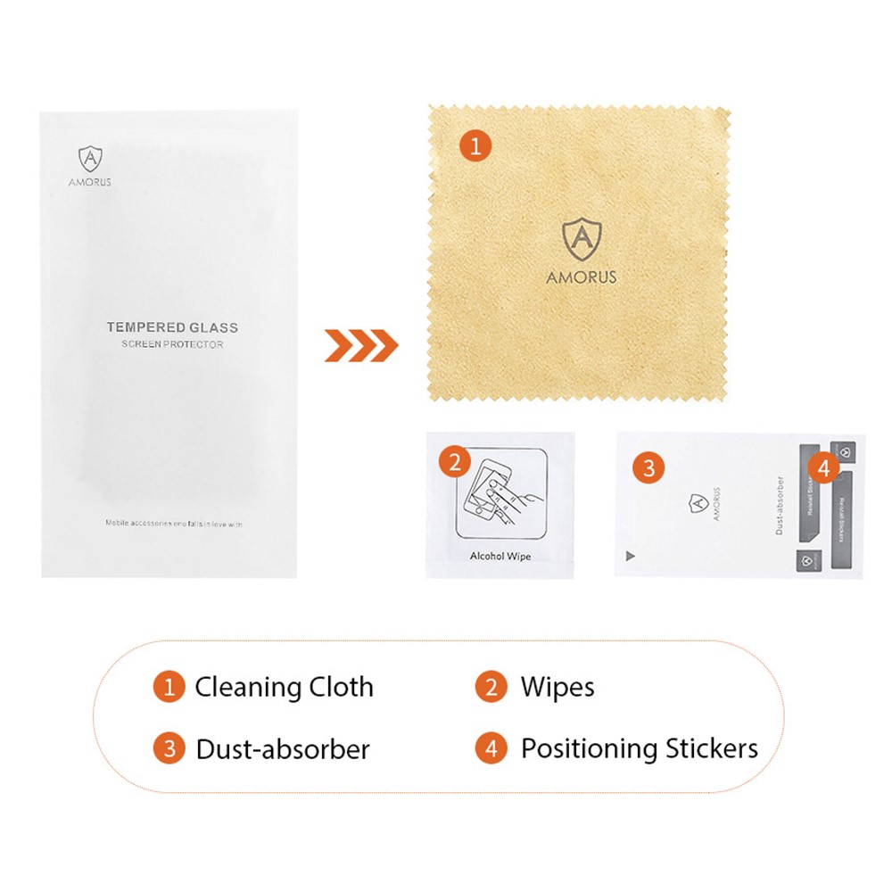 AMORUS Silk Printing Full Glue HD Double Defense Full Coverage Tempered Glass Screen Protector for Xiaomi 11T Pro - Black-8