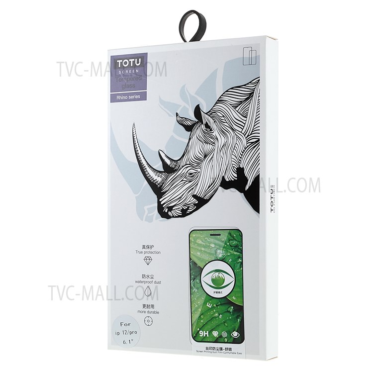 TOTU AB-057 Silk Printing Eye Protection Design Full Screen Coverage Dustproof Tempered Glass Screen Protector for iPhone 12 mini 5.4 inch-11