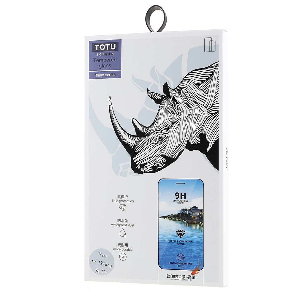 TOTU AB-057 Silk Printing Clear Full Coverage Full Glue Dust-proof Tempered Glass Screen Protector Film for iPhone 12 Pro Max 6.7 inch-11