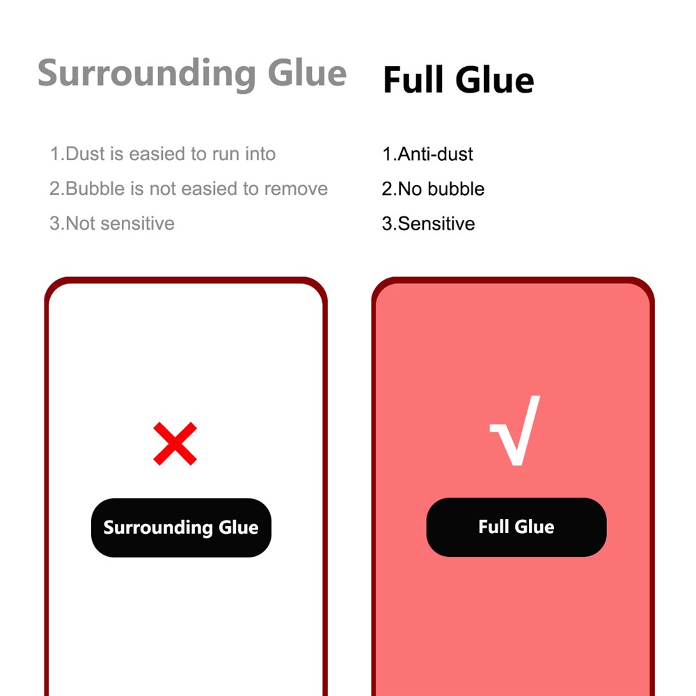 HAT-PRINCE 2Pcs/Set 6D Complete Covering Silk Printing Full Glue Anti-fingerprint Tempered Glass Screen Protector Film for Samsung Galaxy M52 5G-3
