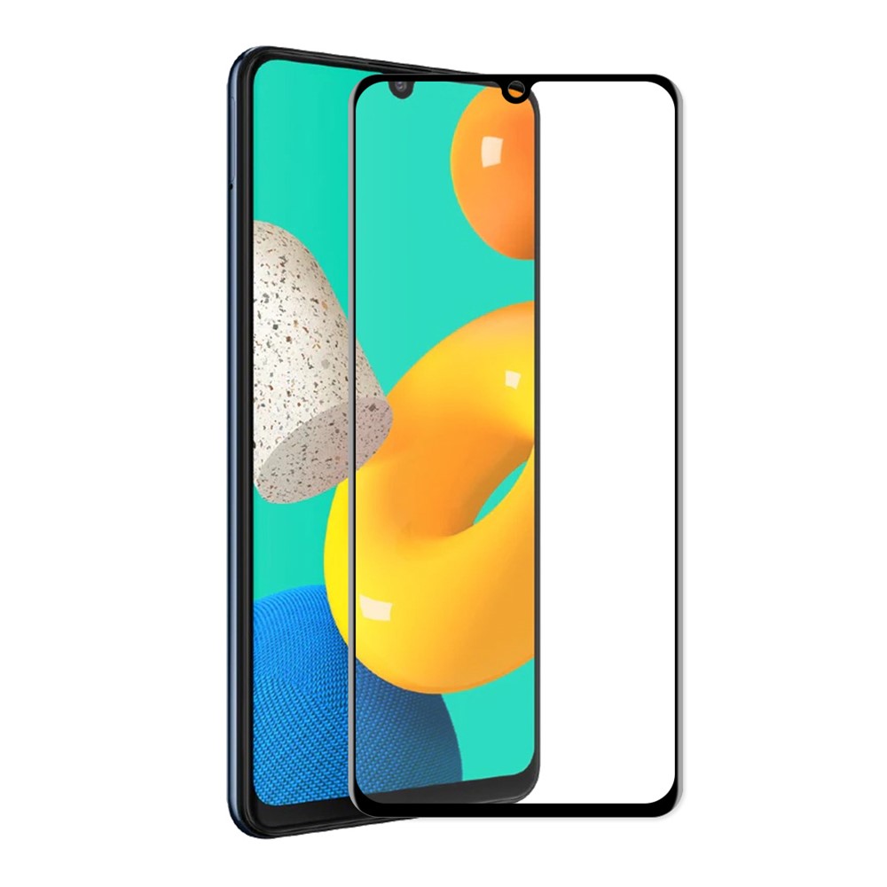 HAT-PRINCE Anti-Scratch HD Clarity Full Size Full Glue 6D Silk Printing Screen Protector for Samsung Galaxy M32 4G (Global Version) / (India Version)-1