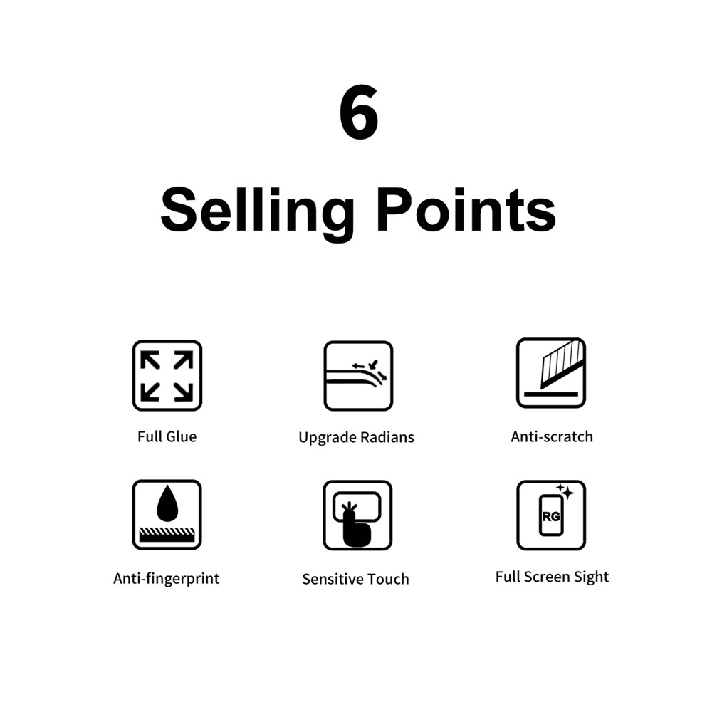 HAT-PRINCE Anti-Scratch HD Clarity Full Size Full Glue 6D Silk Printing Screen Protector for Samsung Galaxy M32 4G (Global Version) / (India Version)-2