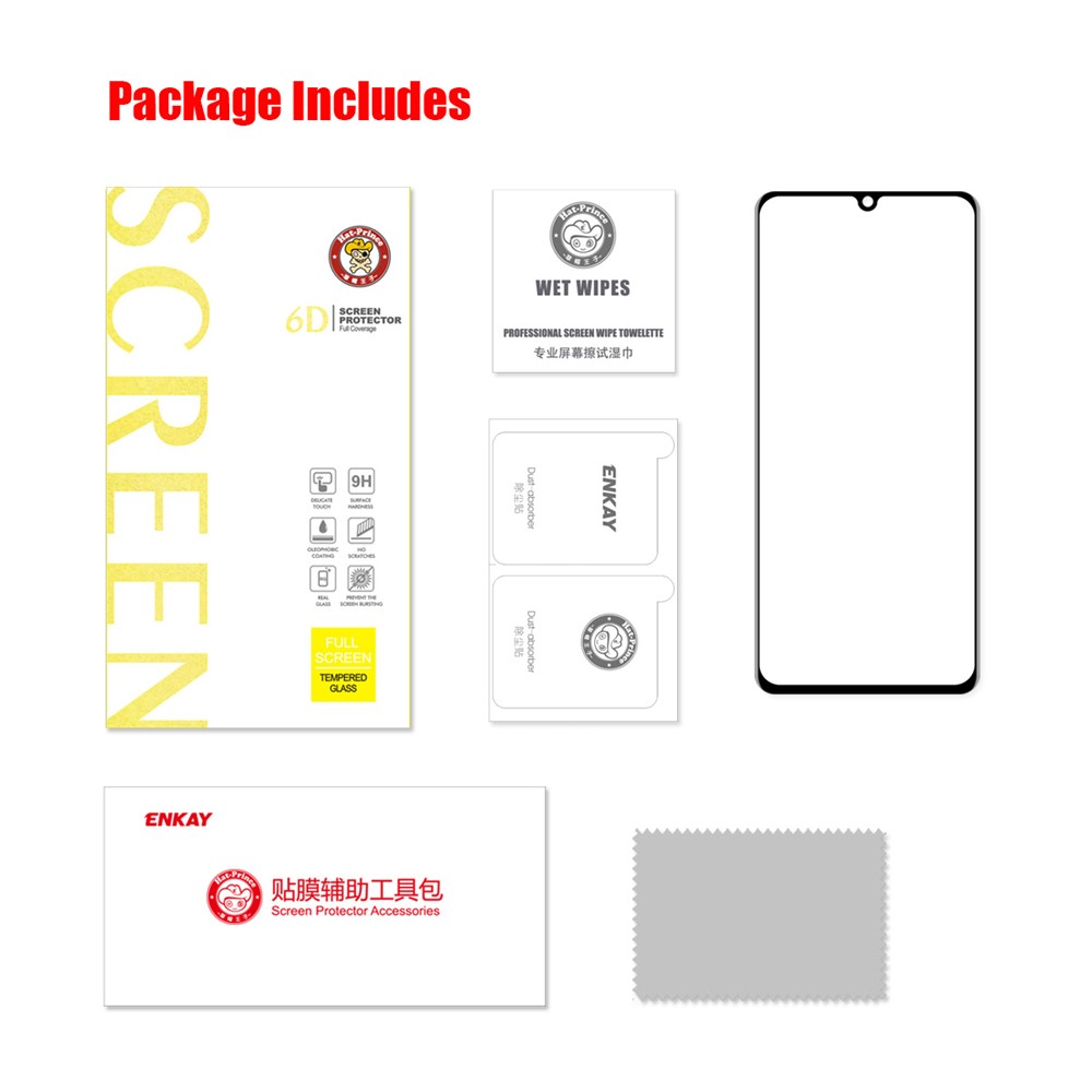 HAT-PRINCE Anti-Scratch HD Clarity Full Size Full Glue 6D Silk Printing Screen Protector for Samsung Galaxy M32 4G (Global Version) / (India Version)-9