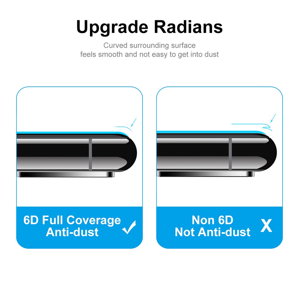 HAT-PRINCE 5Pcs/Set Scratch-Resistant 6D Silk Printing Full Coverage Full Glue Tempered Glass Screen Protector for Samsung Galaxy A72 5G / 4G-4