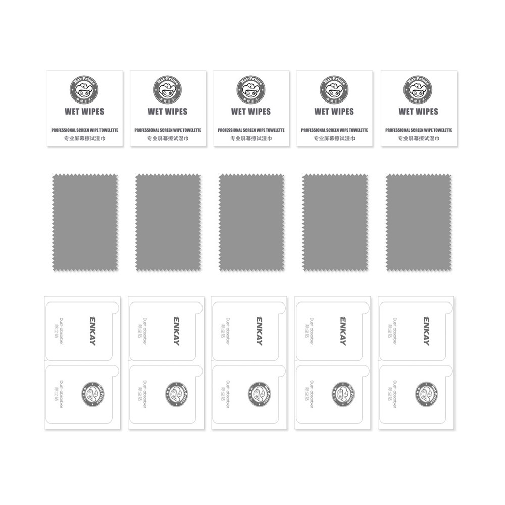 HAT-PRINCE 5Pcs/Set Scratch-Resistant 6D Silk Printing Full Coverage Full Glue Tempered Glass Screen Protector for Samsung Galaxy A72 5G / 4G-9