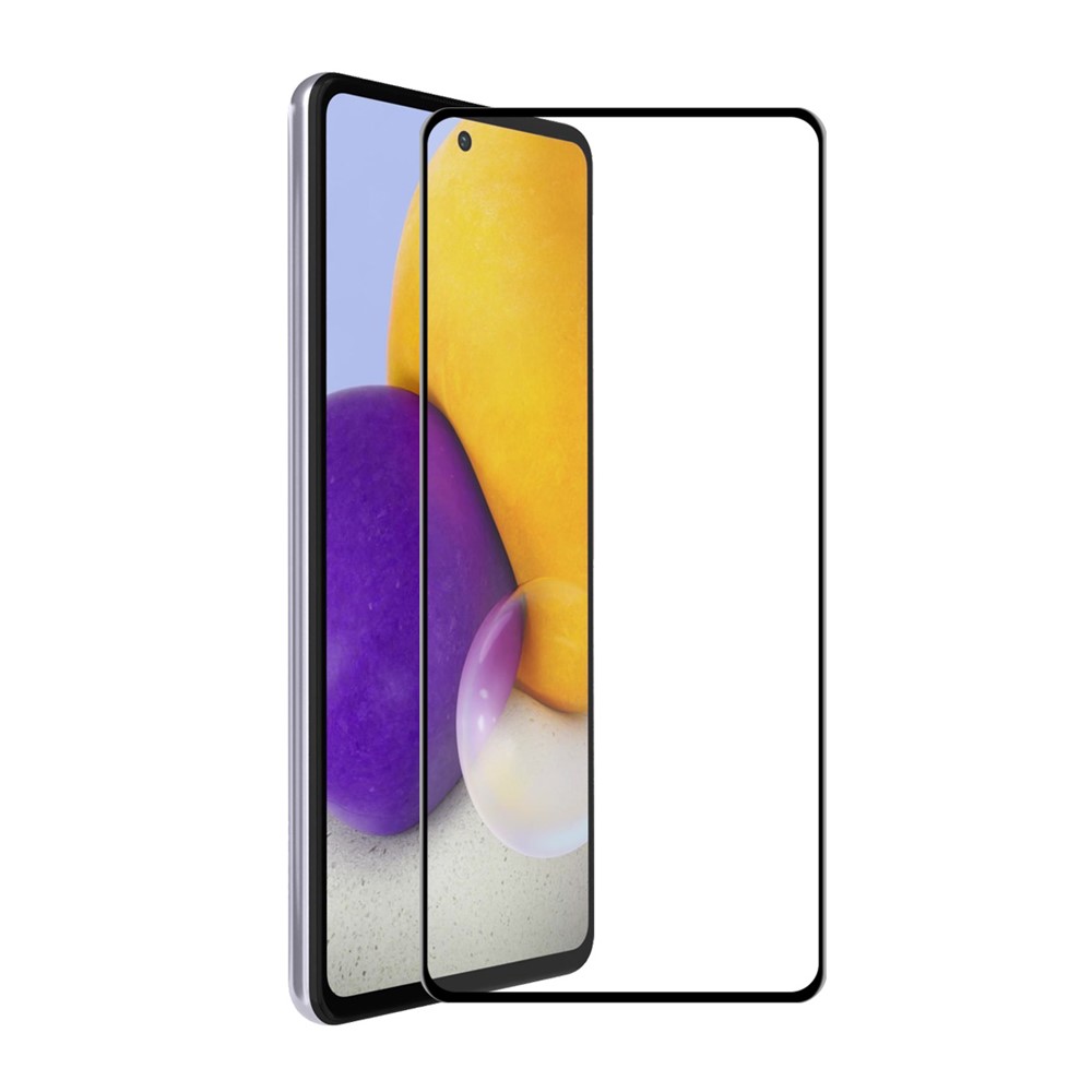 HAT-PRINCE Full Coverage Full Glue Premium HD Clarity 6D Silk Printing Tempered Glass Screen Protector for Samsung Galaxy A72 5G / 4G-1