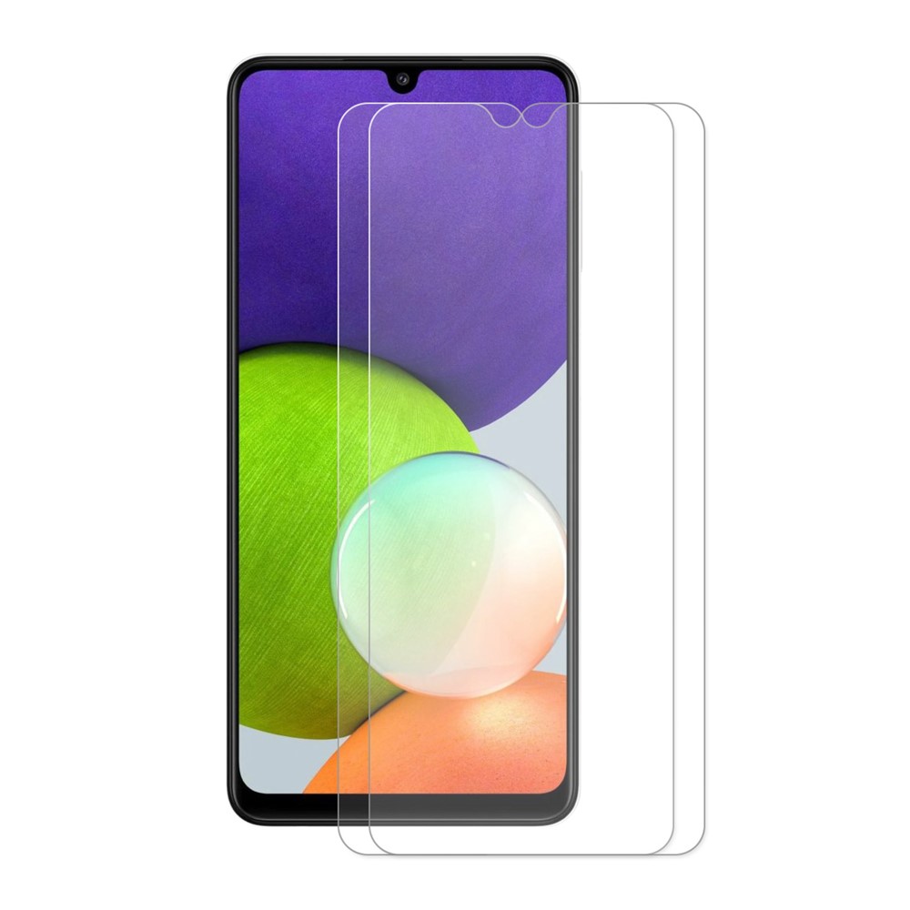 HAT-PRINCE 2Pcs/Set 0.26mm 9H Hardness 2.5D Arc Edge Anti-scratch Tempered Glass Screen Protector Guard Film for Samsung Galaxy A32 4G (EU Version)-1