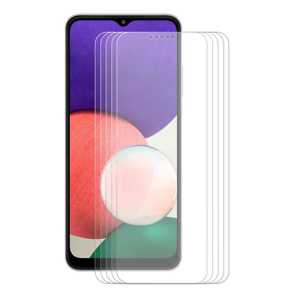 HAT-PRINCE 5Pcs/Set 9H Hardness 2.5D Arc Edge 0.26mm Thickness HD Clarity Tempered Glass Screen Protector for Samsung Galaxy A32 5G-1