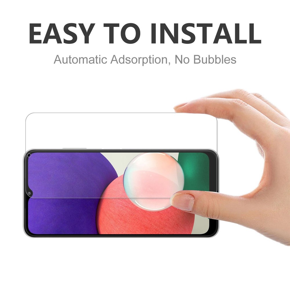 HAT-PRINCE 2Pcs/Set 0.26mm 2.5D Arc Edge Screen Protector 9H Strong Hardness Tempered Glass Film for Samsung Galaxy A32 5G-6