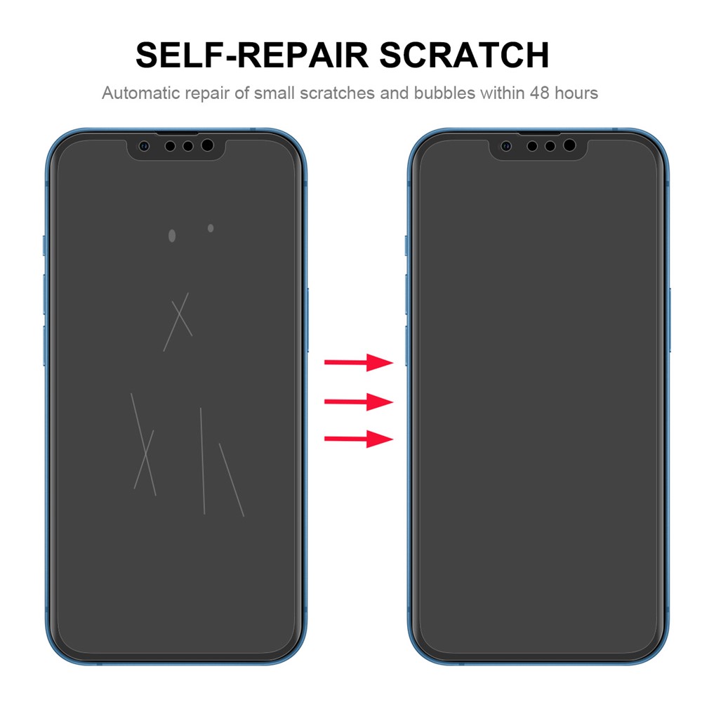 2Pcs/Pack ENKAY Soft TPE+PET+TPU Hydrogel Protective Screen Protector Full Coverage Full Glue Transparent Film for iPhone 13 / 13 Pro 6.1 inch-3