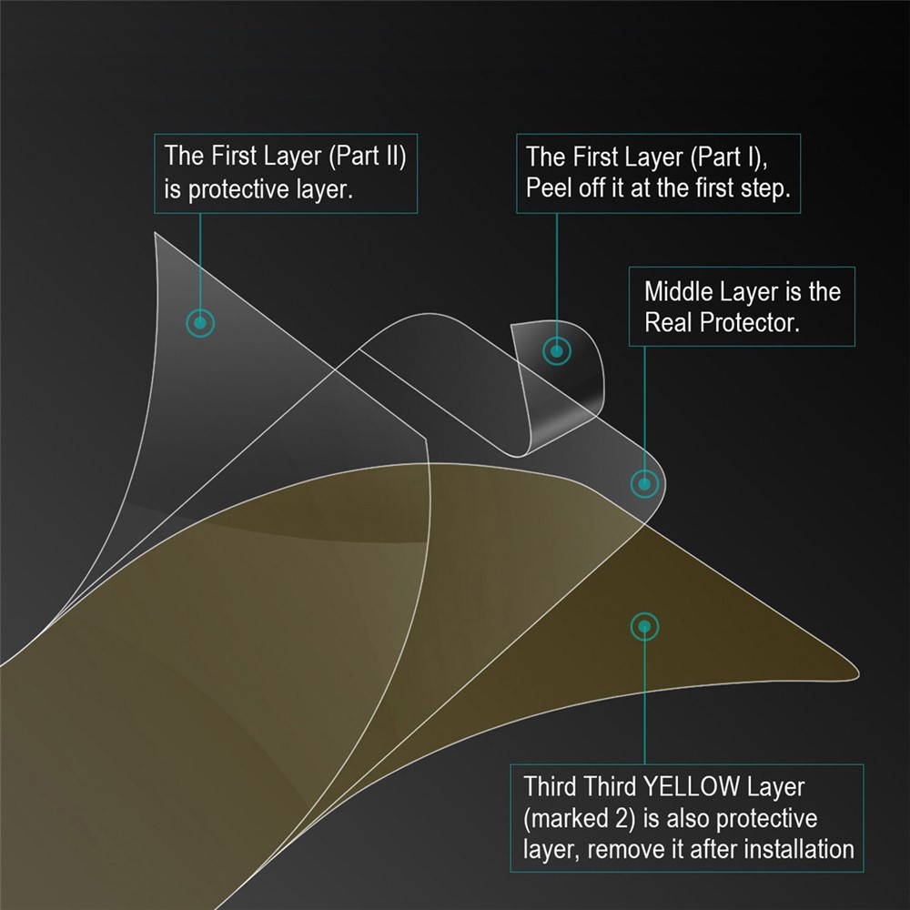 2Pcs/Pack ENKAY Soft TPE+PET+TPU Hydrogel Protective Screen Protector Full Coverage Full Glue Transparent Film for iPhone 13 / 13 Pro 6.1 inch-8