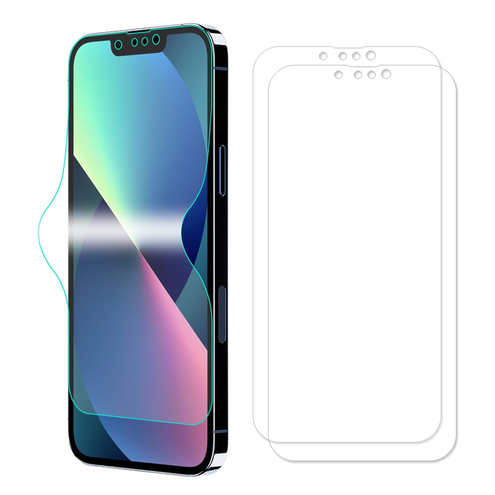 2Pcs/Pack ENKAY Full Coverage Full Glue Transparent Soft TPE+PET+TPU Hydrogel Protective Film for iPhone 13 mini 5.4 inch-1