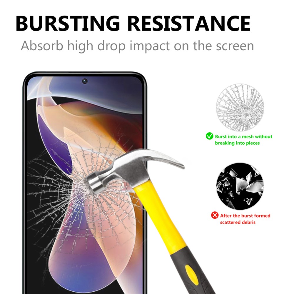 Ultra Clear Full Coverage Full Glue 0.2mm Black Edge Tempered Glass Screen Protector for Xiaomi Redmi Note 11-2