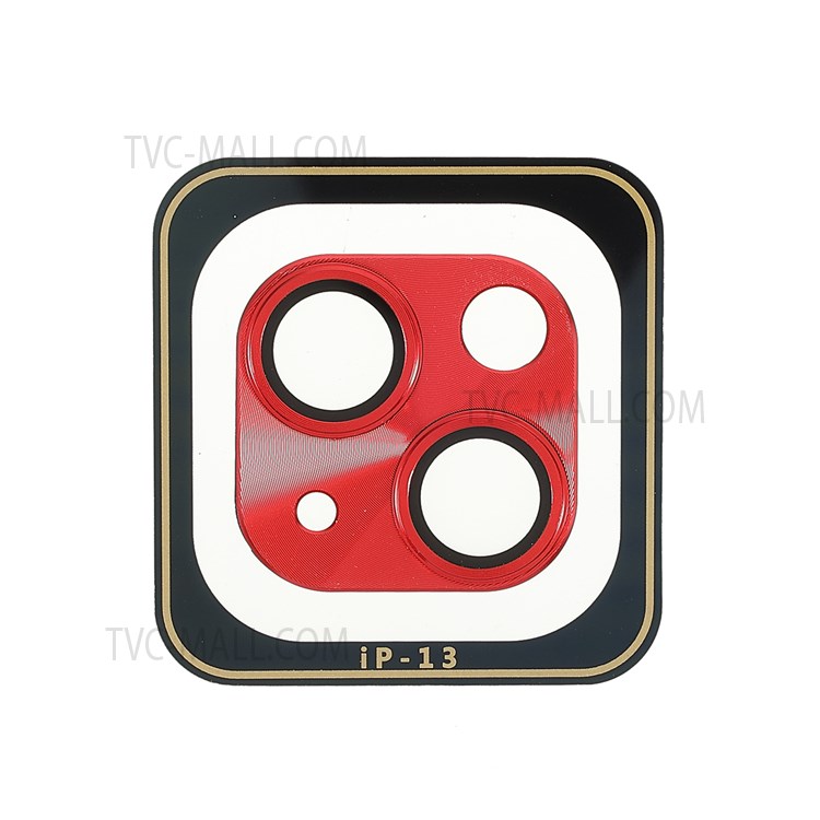 TOTU Aluminium Alloy + Tempered Glass Rear Camera Lens Protective Film Cover for iPhone 13 mini 5.4 inch/13 6.1 inch - Red-2