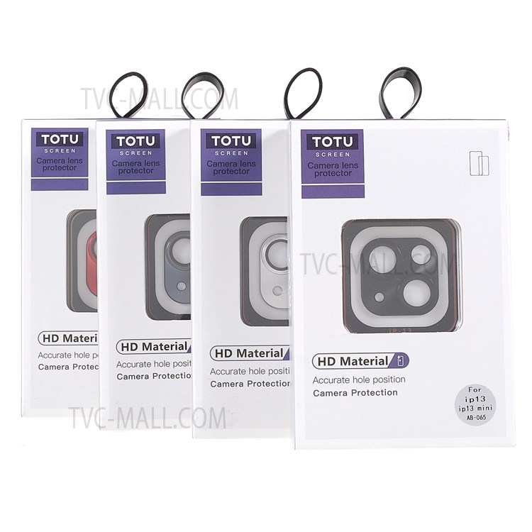 TOTU Aluminium Alloy + Tempered Glass Rear Camera Lens Protective Film Cover for iPhone 13 mini 5.4 inch/13 6.1 inch - Red-9