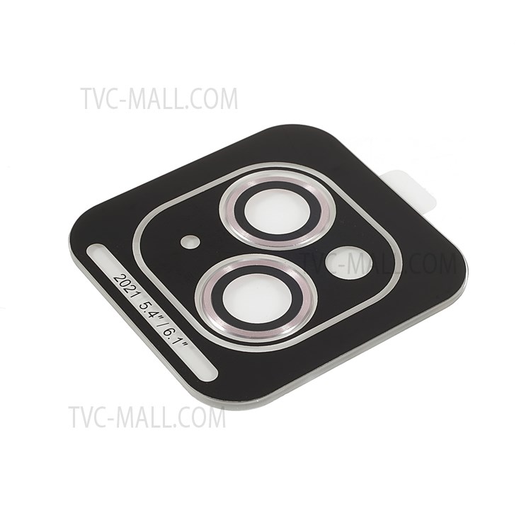 TOTU AB-061 Metal Frame Tempered Glass Rear Camera Lens Film Protective Cover for iPhone 13 mini 5.4 inch/13 6.1 inch - Rose Gold-2