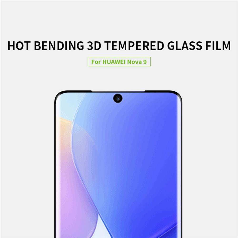 MOFI Hot Bending 3D Curved Full Glue Tempered Glass Full Screen Protector Film for Huawei nova 9-3