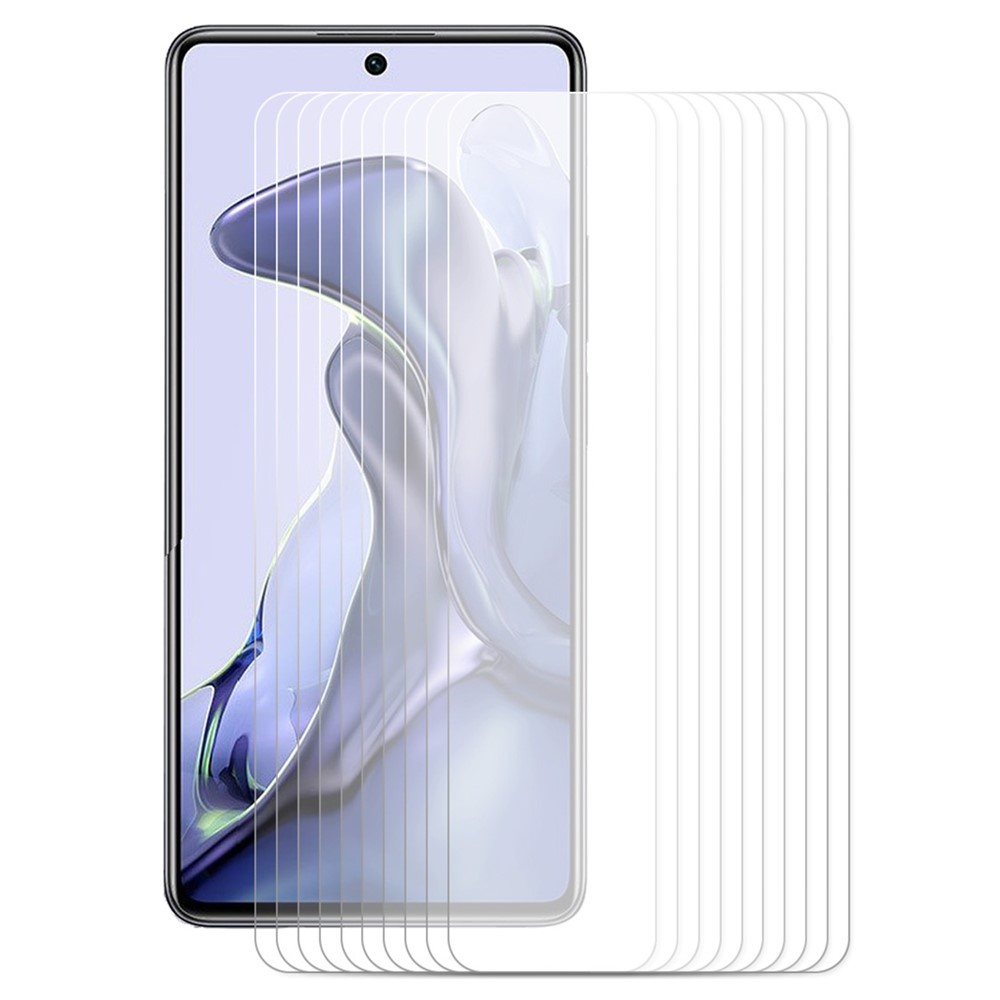 ENKAY 10Pcs/Set 0.26mm 2.5D Arc Edges 9H Bursting-resistant HD Tempered Glass Screen Protector for Xiaomi 11T/11T Pro-1