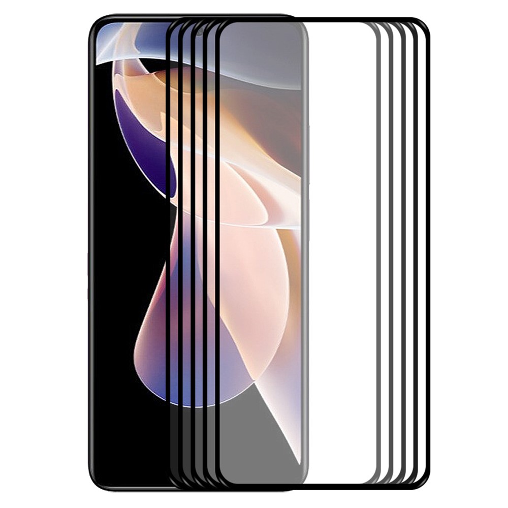 5Pcs/Set HAT PRINCE 0.26mm 9H 2.5D Complete Coverage Sensitive Touch Full Glue Tempered Glass Screen Protector Film for Xiaomi Redmi Note 11 Pro/Note 11 Pro+-1