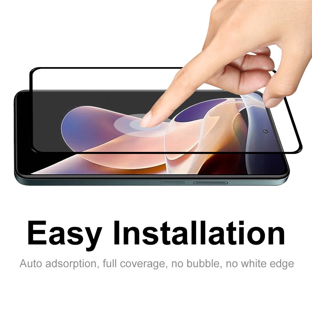 5Pcs/Set HAT PRINCE 0.26mm 9H 2.5D Complete Coverage Sensitive Touch Full Glue Tempered Glass Screen Protector Film for Xiaomi Redmi Note 11 Pro/Note 11 Pro+-5