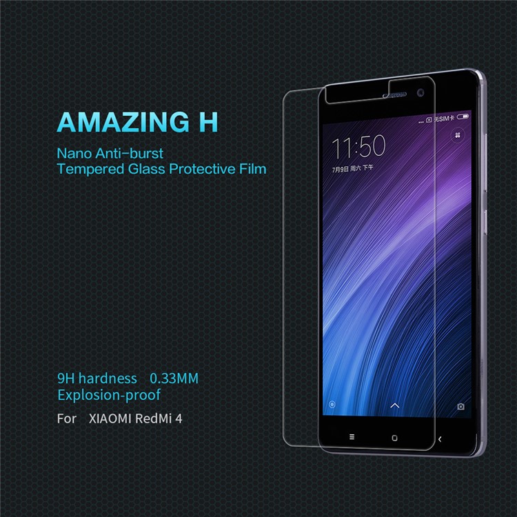 NILLKIN for Xiaomi Redmi 4 Amazing H Tempered Glass Screen Protector Anti-explosion-1