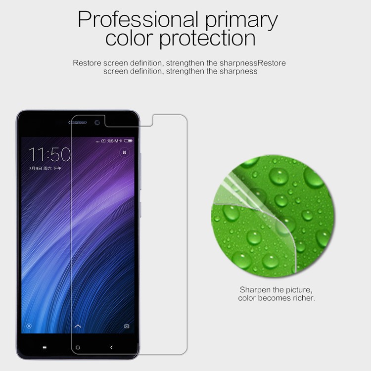 NILLKIN for Xiaomi Redmi 4 Anti-fingerprint Crystal Clear Screen Protector Film-2