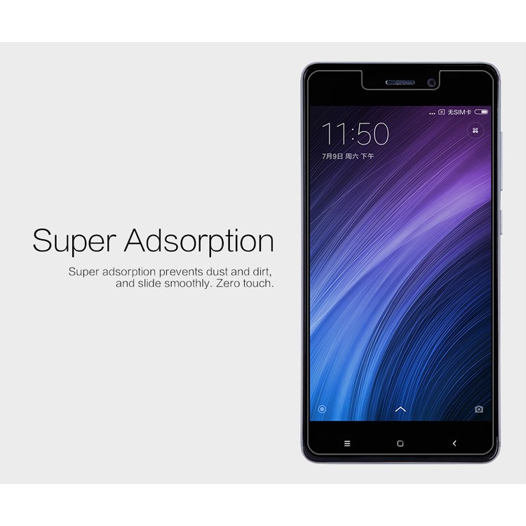 NILLKIN for Xiaomi Redmi 4 Anti-fingerprint Crystal Clear Screen Protector Film-3