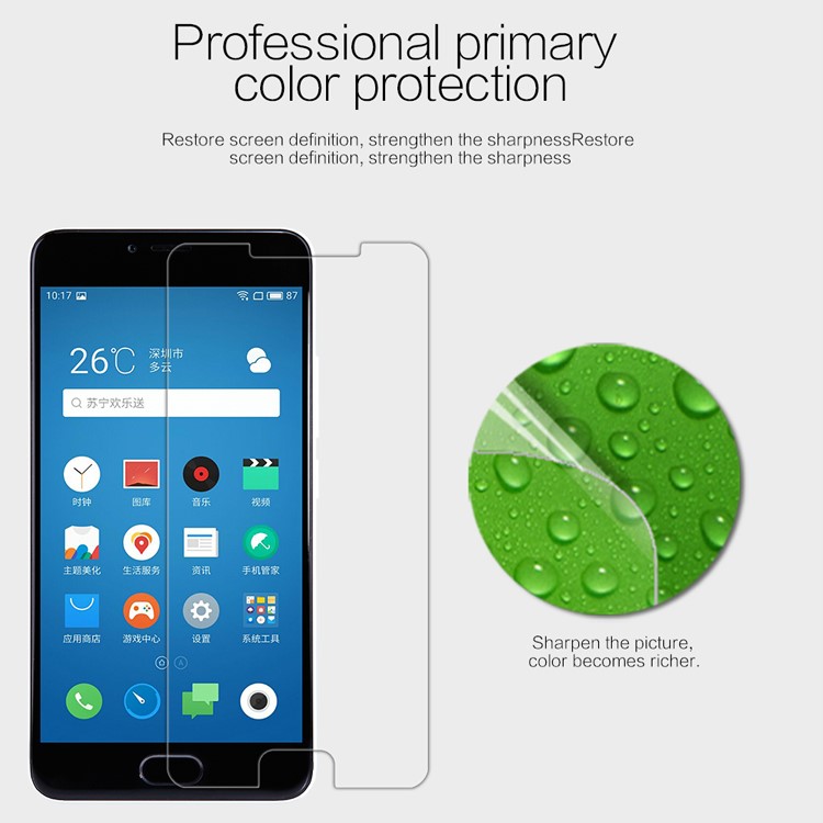 NILLKIN for Meizu m5 Anti-fingerprint Crystal Clear Screen Protector Film-1