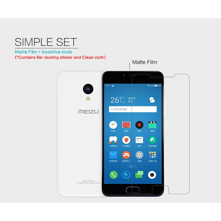 NILLKIN Matte Anti-scratch LCD Screen Guard Film for Meizu m5-5