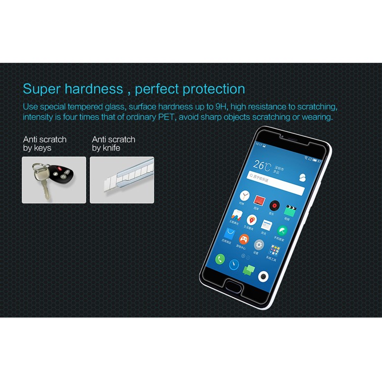 NILLKIN Amazing H Tempered Glass Screen Protector for Meizu m5 Anti-explosion-3