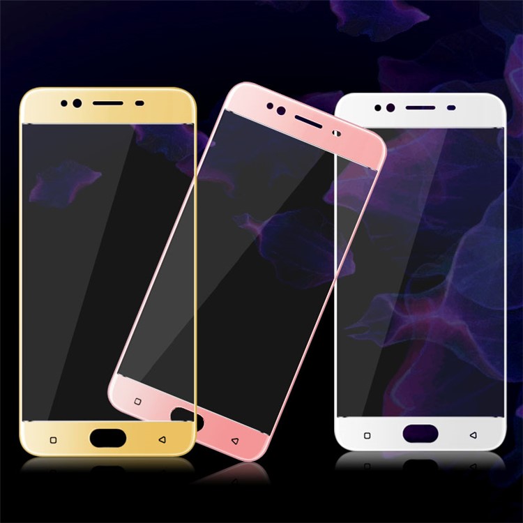 IMAK Anti-explosion Tempered Glass Film Screen Full Cover for Oppo R9s - White-4