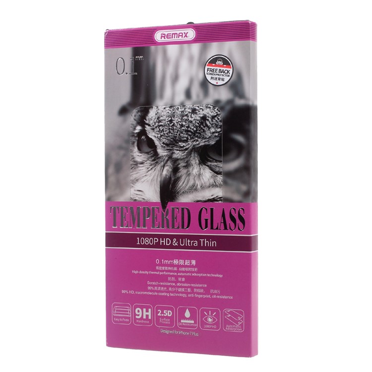 REMAX for iPhone 7 Plus 5.5 inch Ultra-thin 0.1mm 9H AGC Tempered Glass Screen Protector Film-9