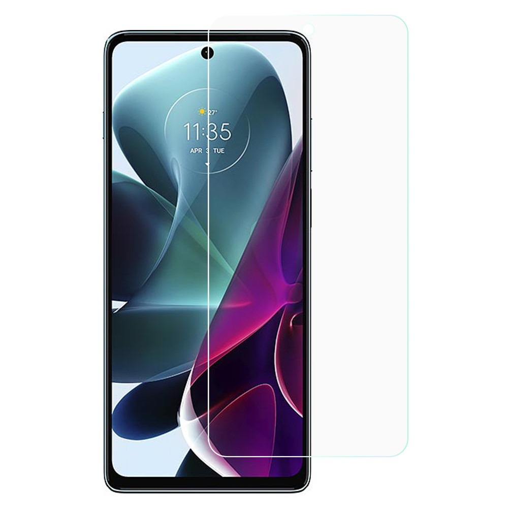 Anti-broken Anti-staining HD 0.3mm Arc Edge Tempered Glass Screen Film for Motorola Moto G200 5G-1