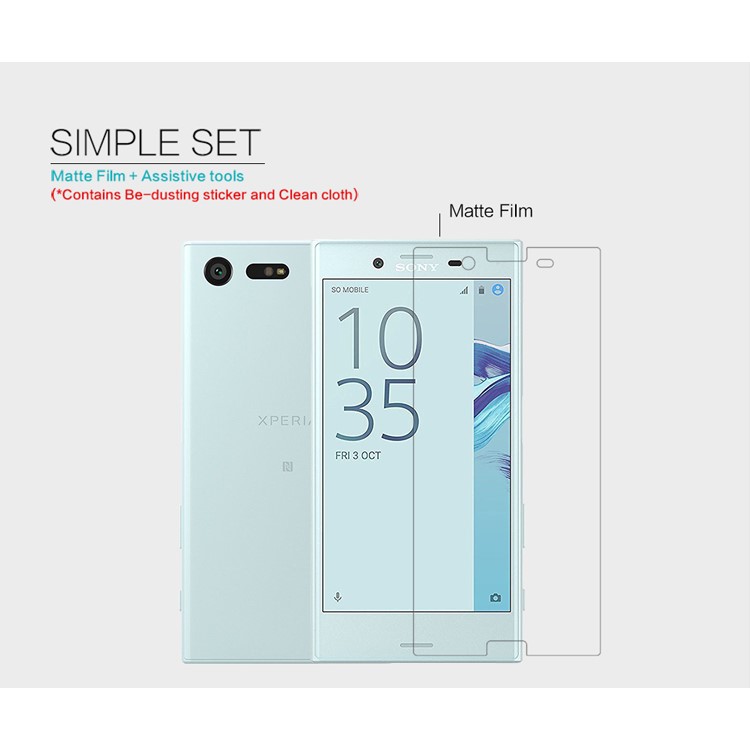 NILLKIN Matte Anti-scratch LCD Screen Film Skin for Sony Xperia X Compact-5