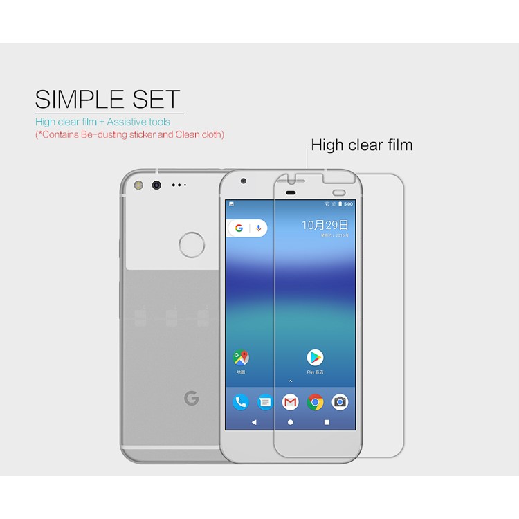 NILLKIN for Google Pixel XL Anti-fingerprint Crystal Clear Screen Film Protector-5