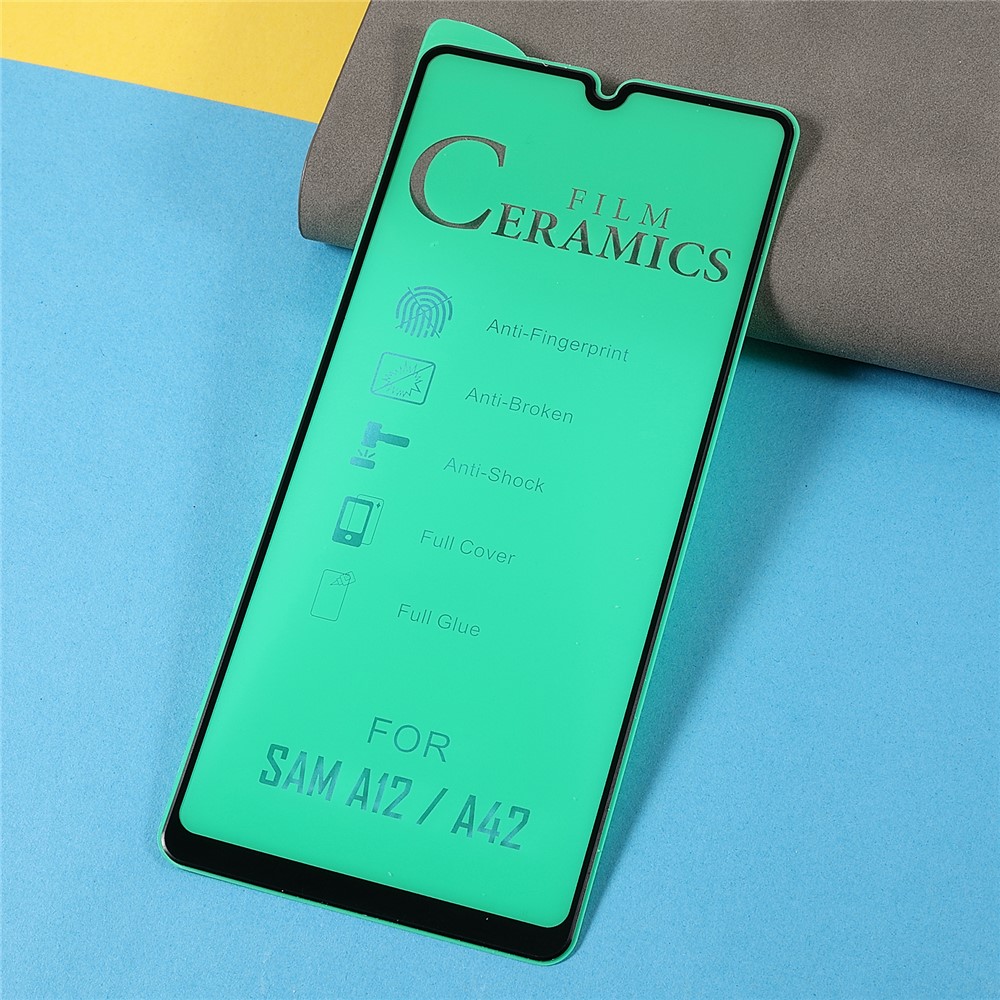 RURIHAI Anti-shock Fingerprint-proof Full Glue HD Clear PMMA Screen Protector for Samsung Galaxy A42 5G/A12-3