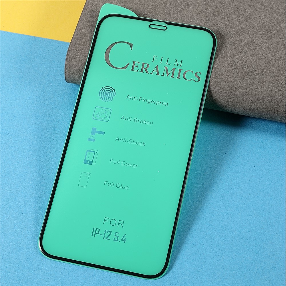RURIHAI Fingerprint-proof Full Glue Full Coverage PMMA Film Screen Protector for iPhone 12 mini 5.4 inch-3