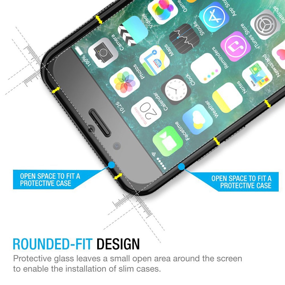 Enkay Für Iphone 8/7 2.5d Gehärtetem Glas Displayschutzfolie 0,26mm 9 H Bogenkante-3