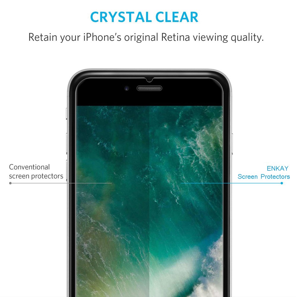 Enkay Für Iphone 8/7 2.5d Gehärtetem Glas Displayschutzfolie 0,26mm 9 H Bogenkante-7