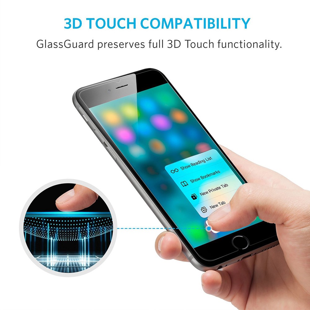 ENKAY für iPhone 8 Plus / 7 Plus 2.5D gehärtetes Glas Screen Guard Film 0.26mm 9H Arc Edge-8