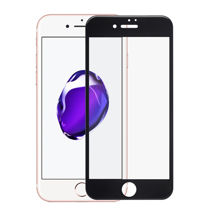 3D Curved Tempered Glass Screen Film Full Cover 0.3mm for iPhone 7 Plus 5.5 Inch - Black-1