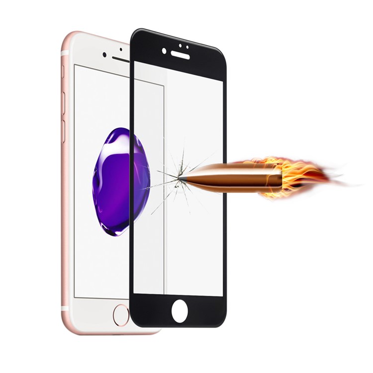 3D Curved Tempered Glass Screen Film Full Cover 0.3mm for iPhone 7 Plus 5.5 Inch - Black-3