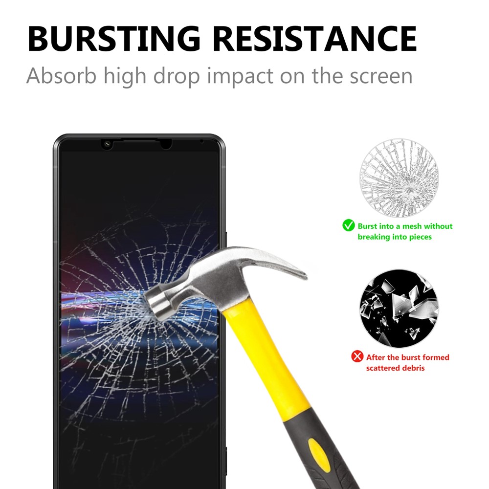 For Sony Xperia Pro-I Ultra Clear Bubble-free Full Coverage Full Glue 0.2mm Black Edge AGC Glass Tempered Glass Screen Protector-2