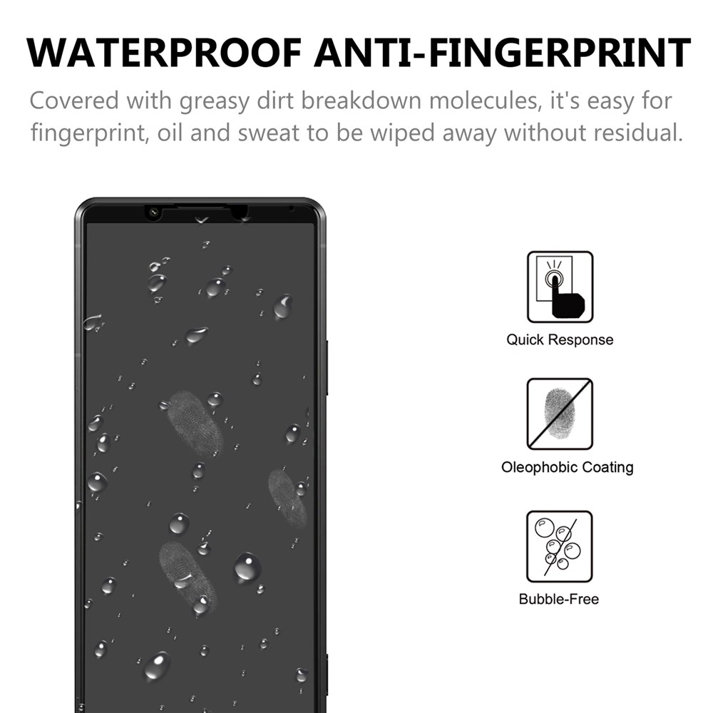 For Sony Xperia Pro-I Ultra Clear Bubble-free Full Coverage Full Glue 0.2mm Black Edge AGC Glass Tempered Glass Screen Protector-4