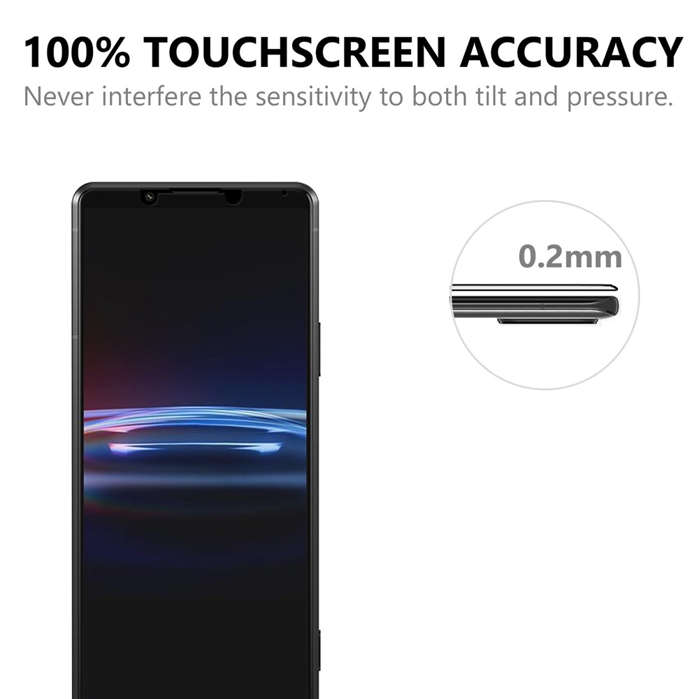 For Sony Xperia Pro-I Ultra Clear Bubble-free Full Coverage Full Glue 0.2mm Black Edge AGC Glass Tempered Glass Screen Protector-6